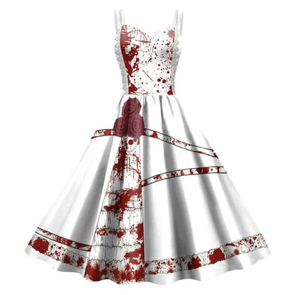 Ladies A-Line Dress Gothic Vintage Style with Unique Design and Comfortable Fit