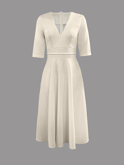 Ladies A-Line Swing Dress Retro 60s High Quality Fabric