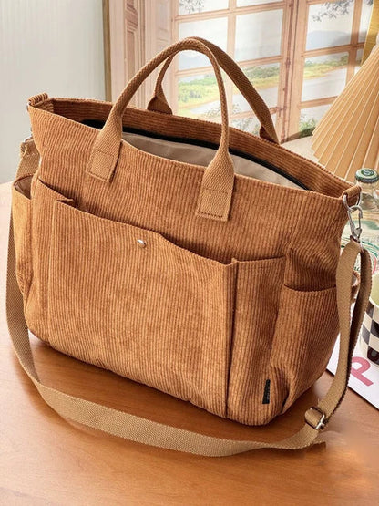 Ladies Bag Stylish Cord Material for Daily Use