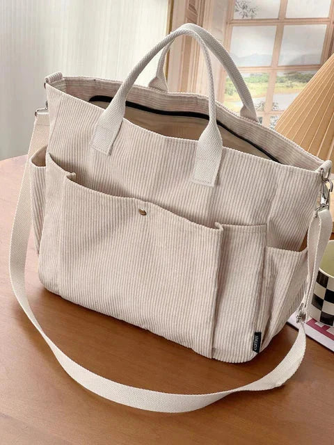 Ladies Bag Stylish Cord Material for Daily Use