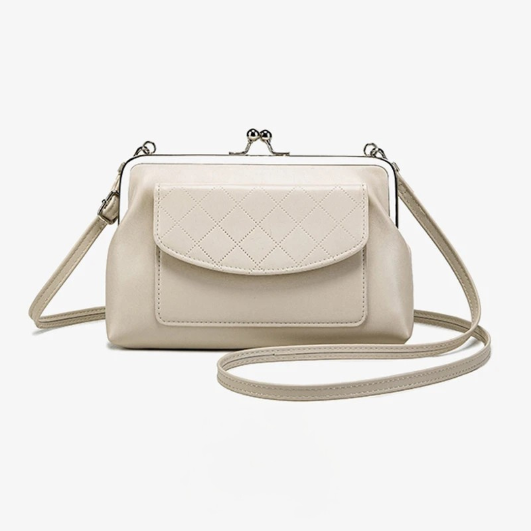 Ladies Bag With Lip-Shaped Closure Faux Leather