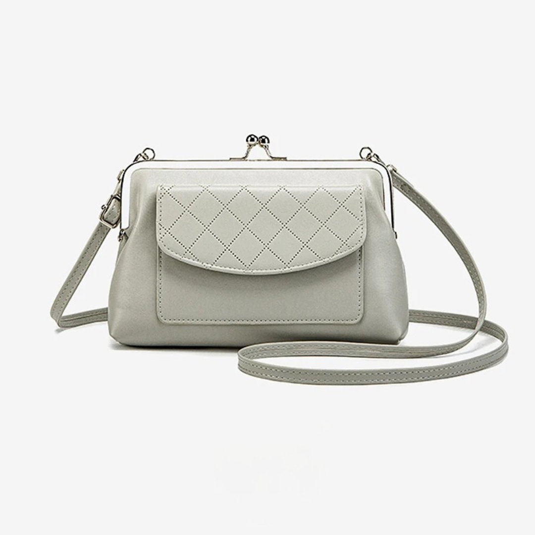 Ladies Bag With Lip-Shaped Closure Faux Leather