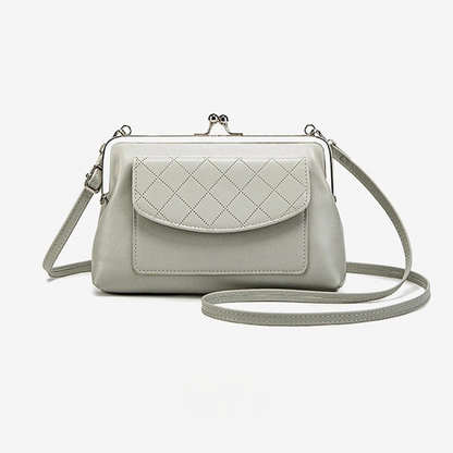 Ladies Bag With Lip-Shaped Closure Faux Leather