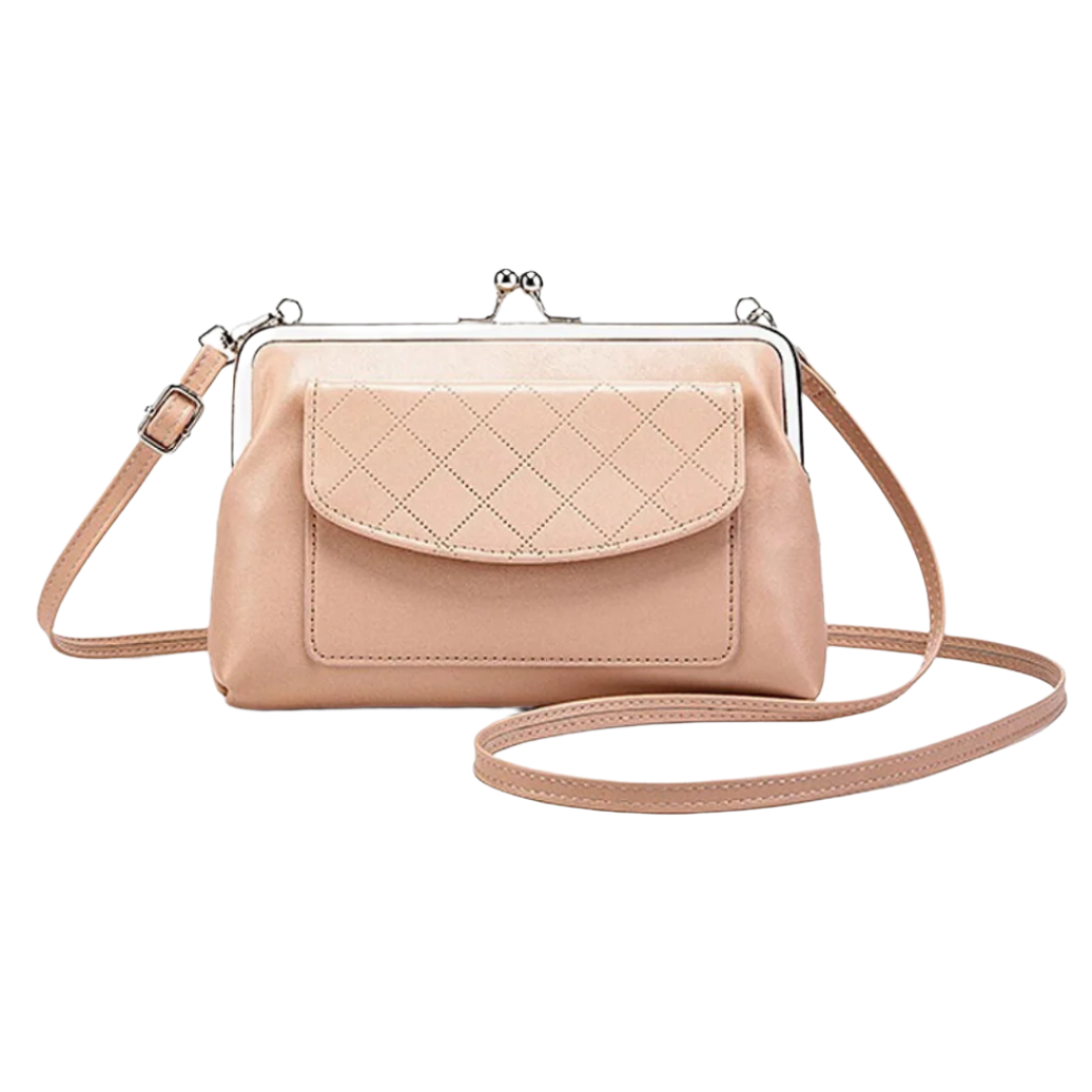Ladies Bag With Lip-Shaped Closure Faux Leather