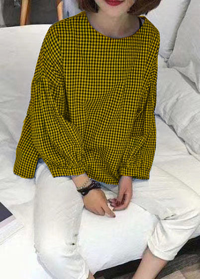 Ladies' Blouse Asymmetric with French Check