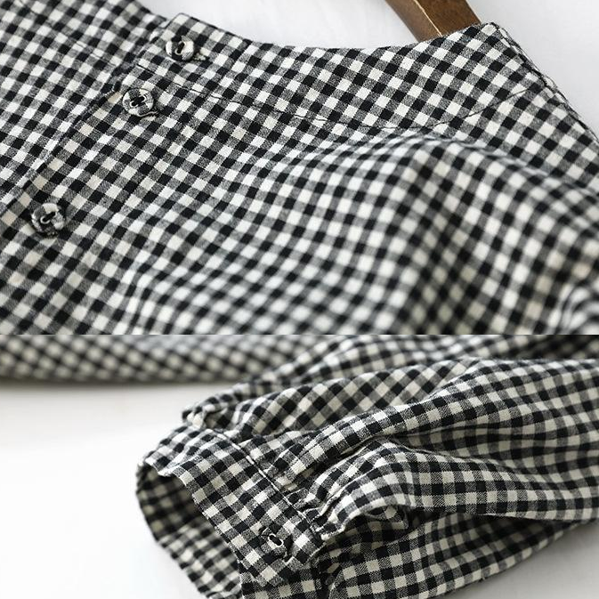 Ladies' Blouse Asymmetric with French Check