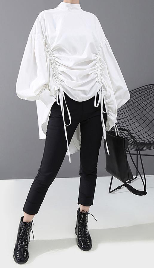 Ladies Blouse With Lantern Sleeves Casual Style