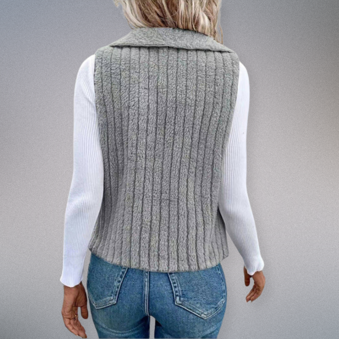 Ladies Cardigan Casual With Notch Collar Soft Material