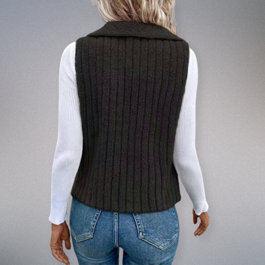 Ladies Cardigan Casual With Notch Collar Soft Material