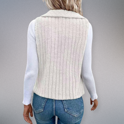 Ladies Cardigan Casual With Notch Collar Soft Material