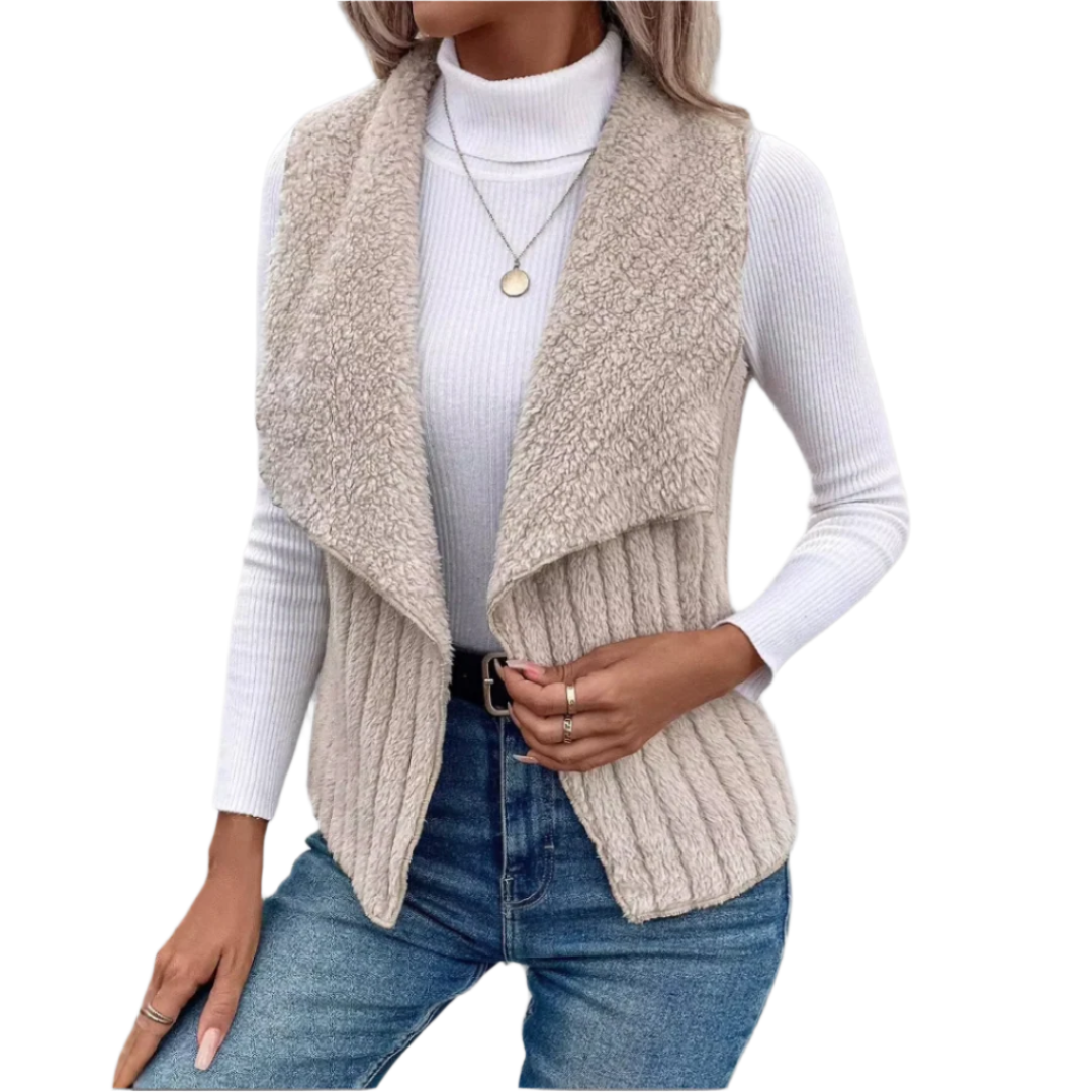 Ladies Cardigan Casual With Notch Collar Soft Material