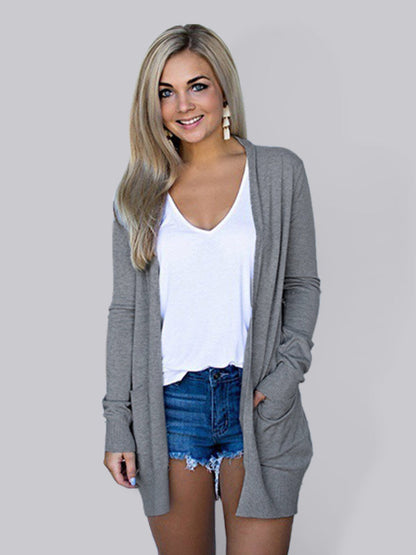 Ladies Cardigan Long Sleeves Knitted