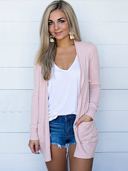 Ladies Cardigan Long Sleeves Knitted
