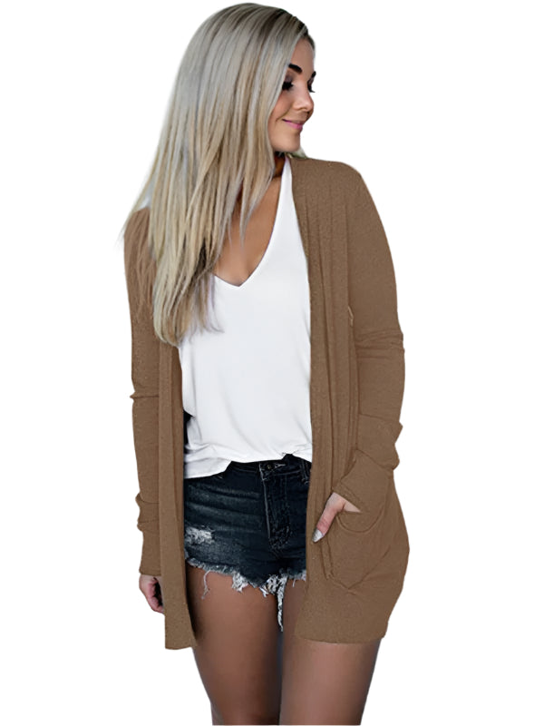 Ladies Cardigan Long Sleeves Knitted