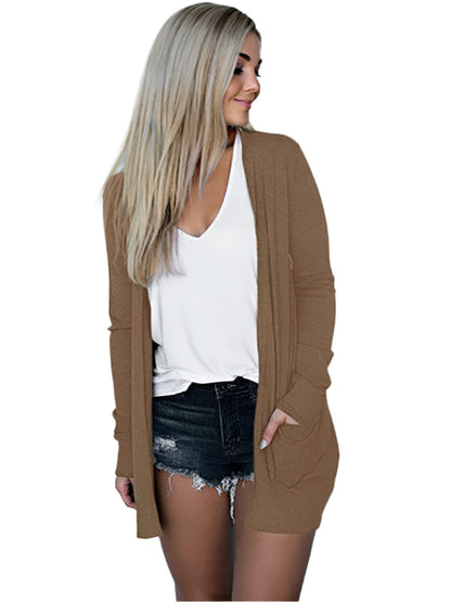 Ladies Cardigan Long Sleeves Knitted