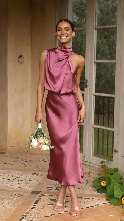 Ladies Dress Asymmetric Shoulder Cocktail Dress
