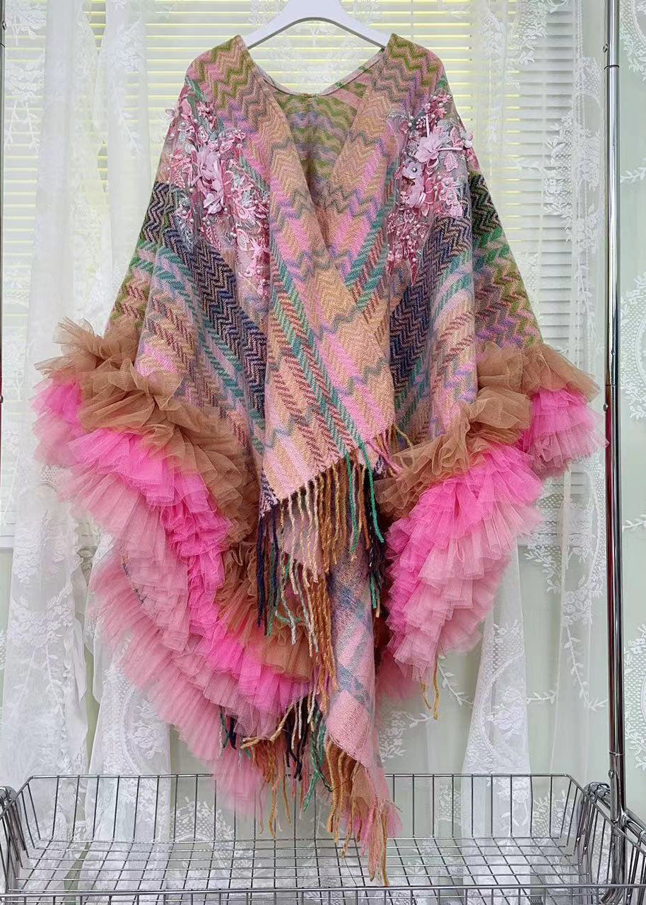 Ladies Dress Mid-Cape With Long Sleeves And Print