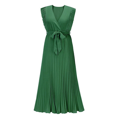 Ladies Dress V-Neck Bohemian Style Soft Breathable