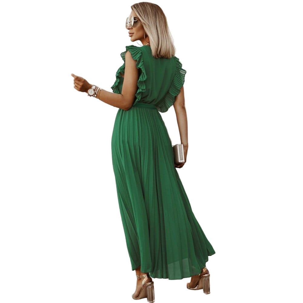 Ladies Dress V-Neck Bohemian Style Soft Breathable