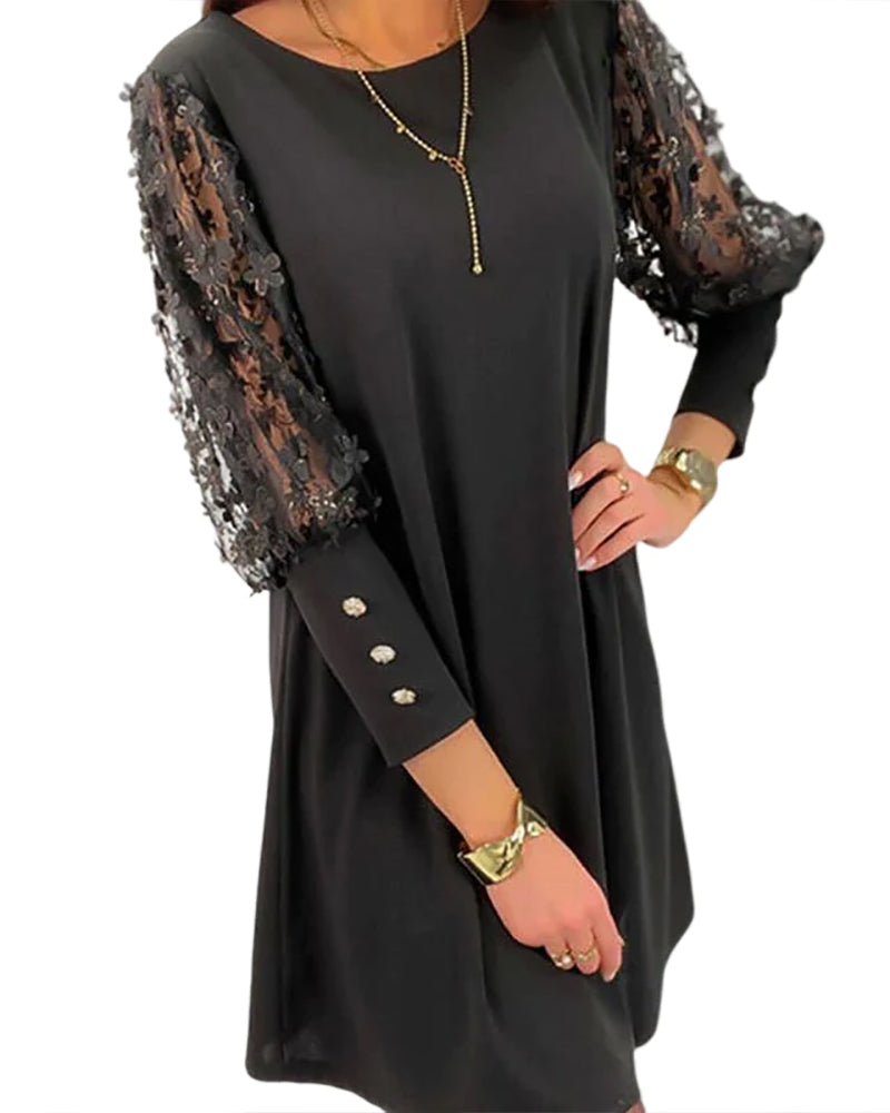 Ladies Evening Dress V-Neck with Lace Details for Wedding and Special Occasions