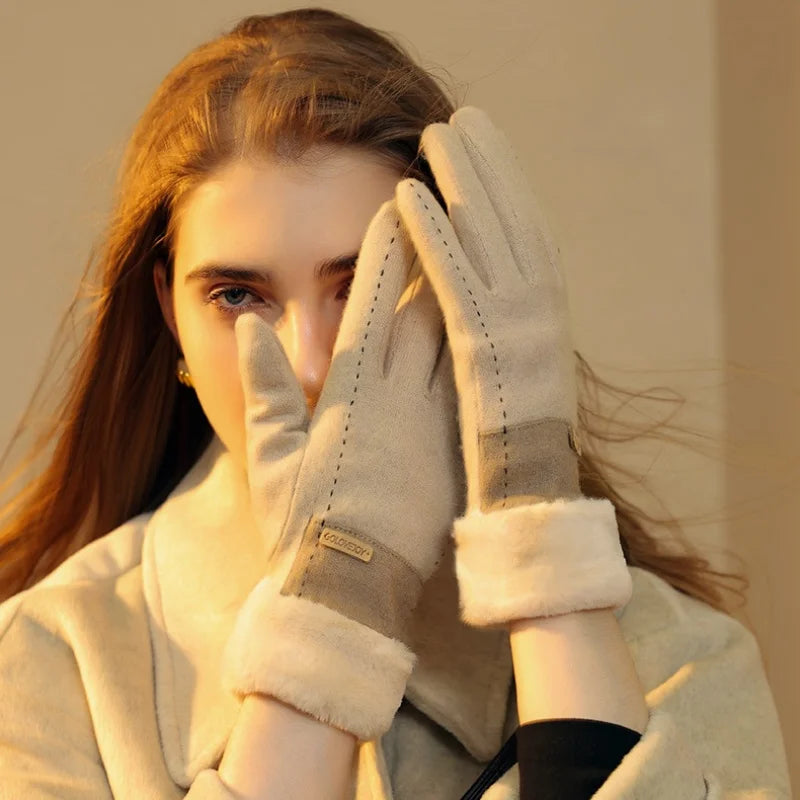 Ladies Gloves Plush Elastic Comfortable