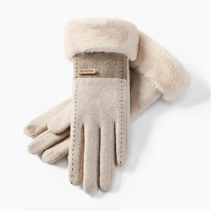 Ladies Gloves Plush Elastic Comfortable