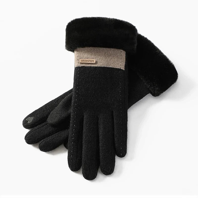 Ladies Gloves Plush Elastic Comfortable
