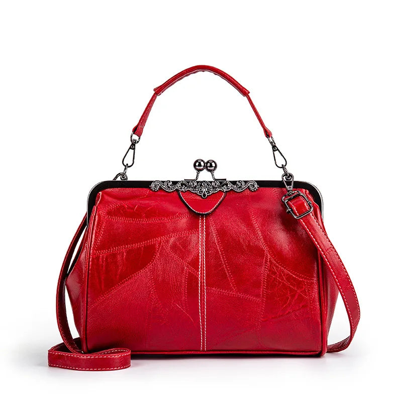 Ladies Handbag Retro-Chic Faux Leather Spacious Interior