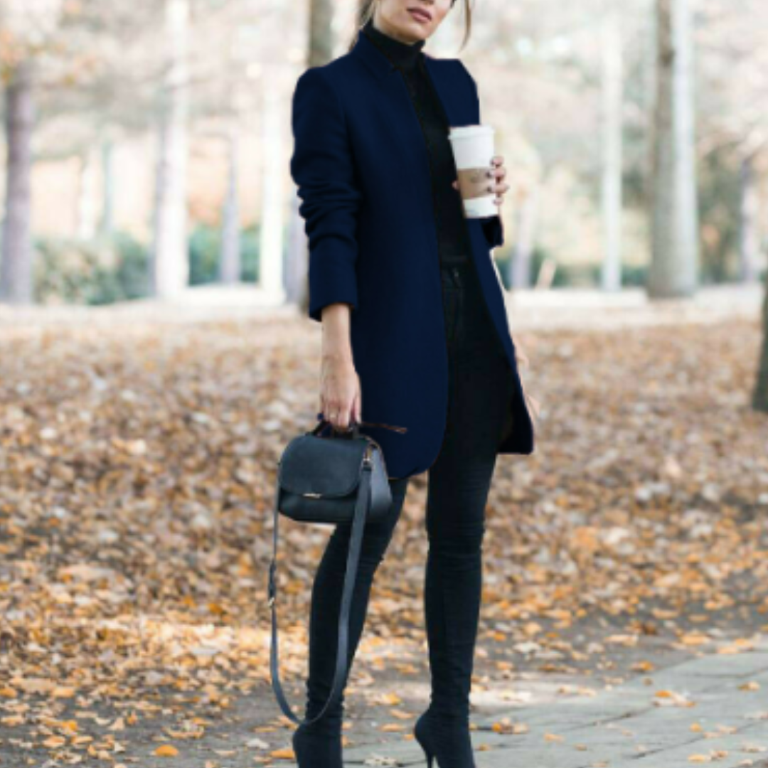 Ladies Jacket with stand-up collar Classic Wool blend