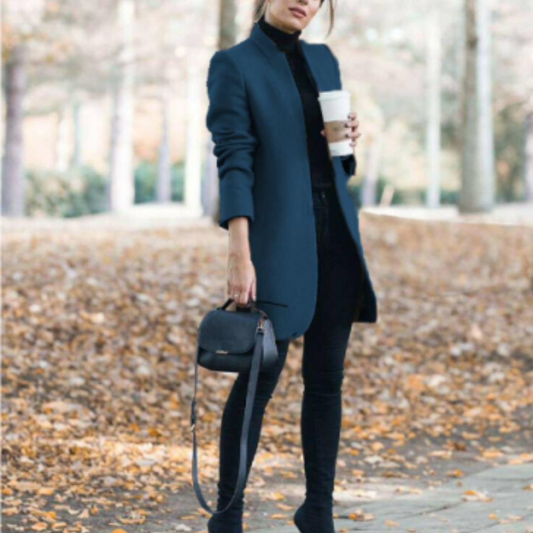 Ladies Jacket with stand-up collar Classic Wool blend
