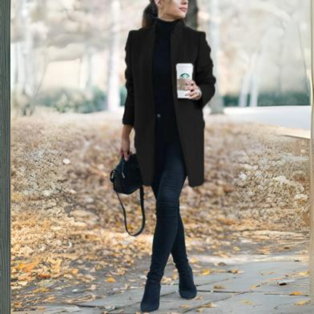 Ladies Jacket with stand-up collar Classic Wool blend
