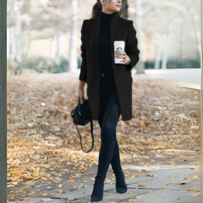 Ladies Jacket with stand-up collar Classic Wool blend