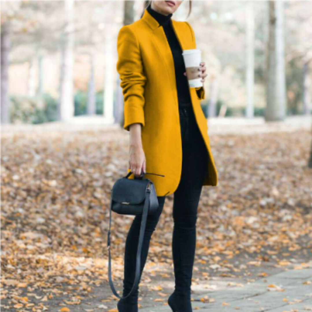 Ladies Jacket with stand-up collar Classic Wool blend