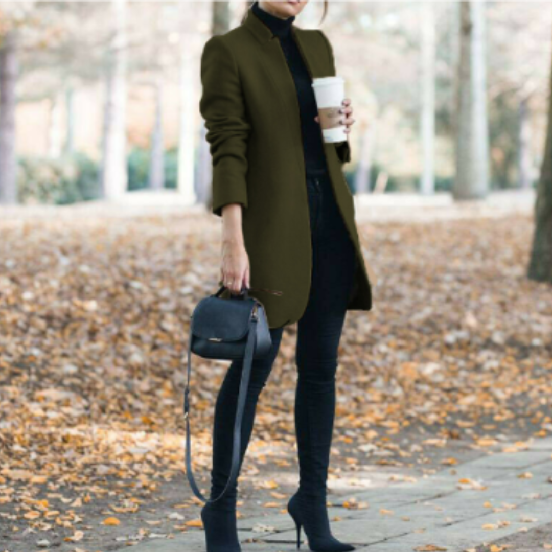 Ladies Jacket with stand-up collar Classic Wool blend