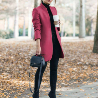 Ladies Jacket with stand-up collar Classic Wool blend