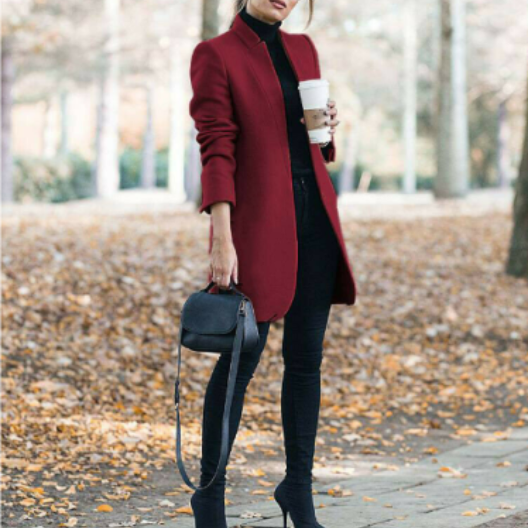 Ladies Jacket with stand-up collar Classic Wool blend