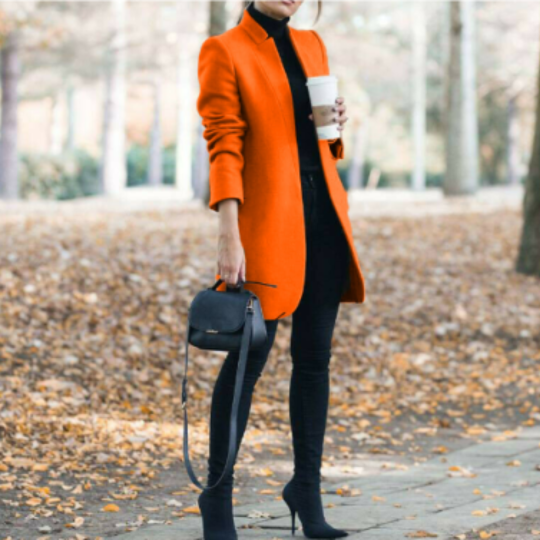 Ladies Jacket with stand-up collar Classic Wool blend