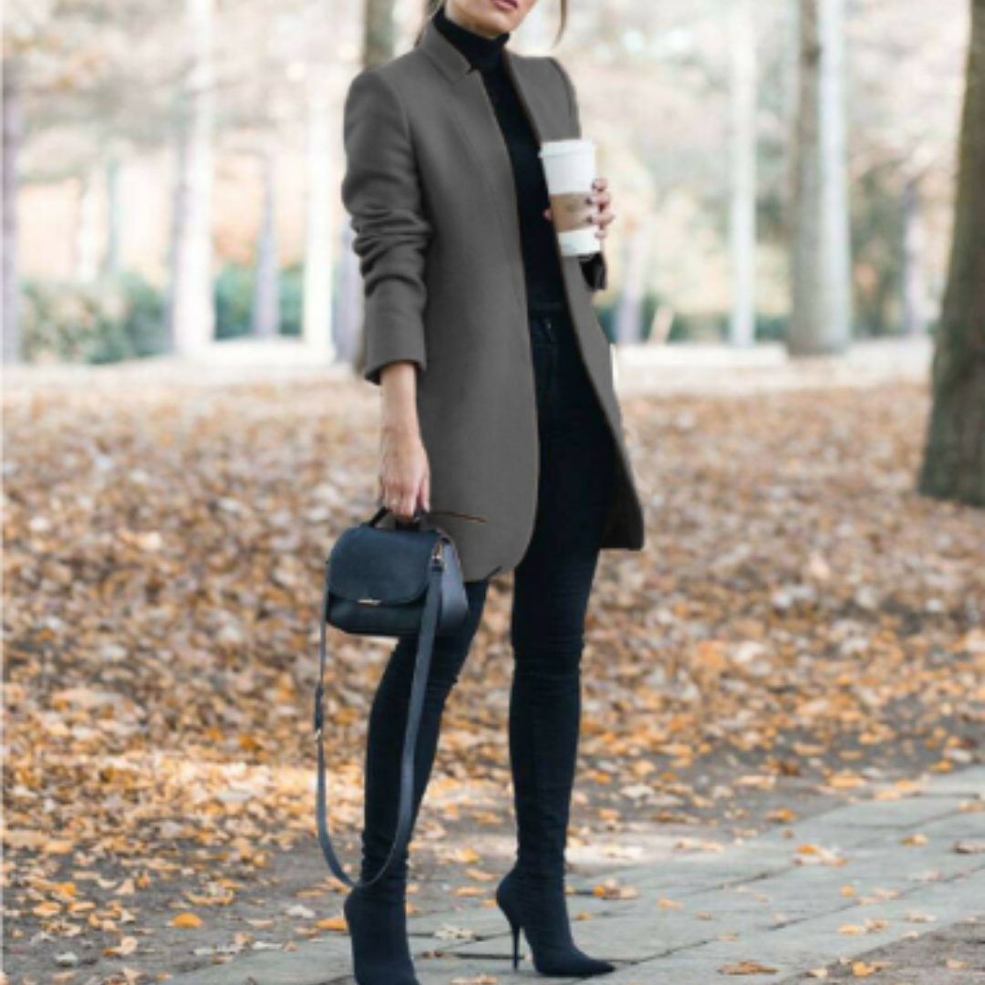 Ladies Jacket with stand-up collar Classic Wool blend