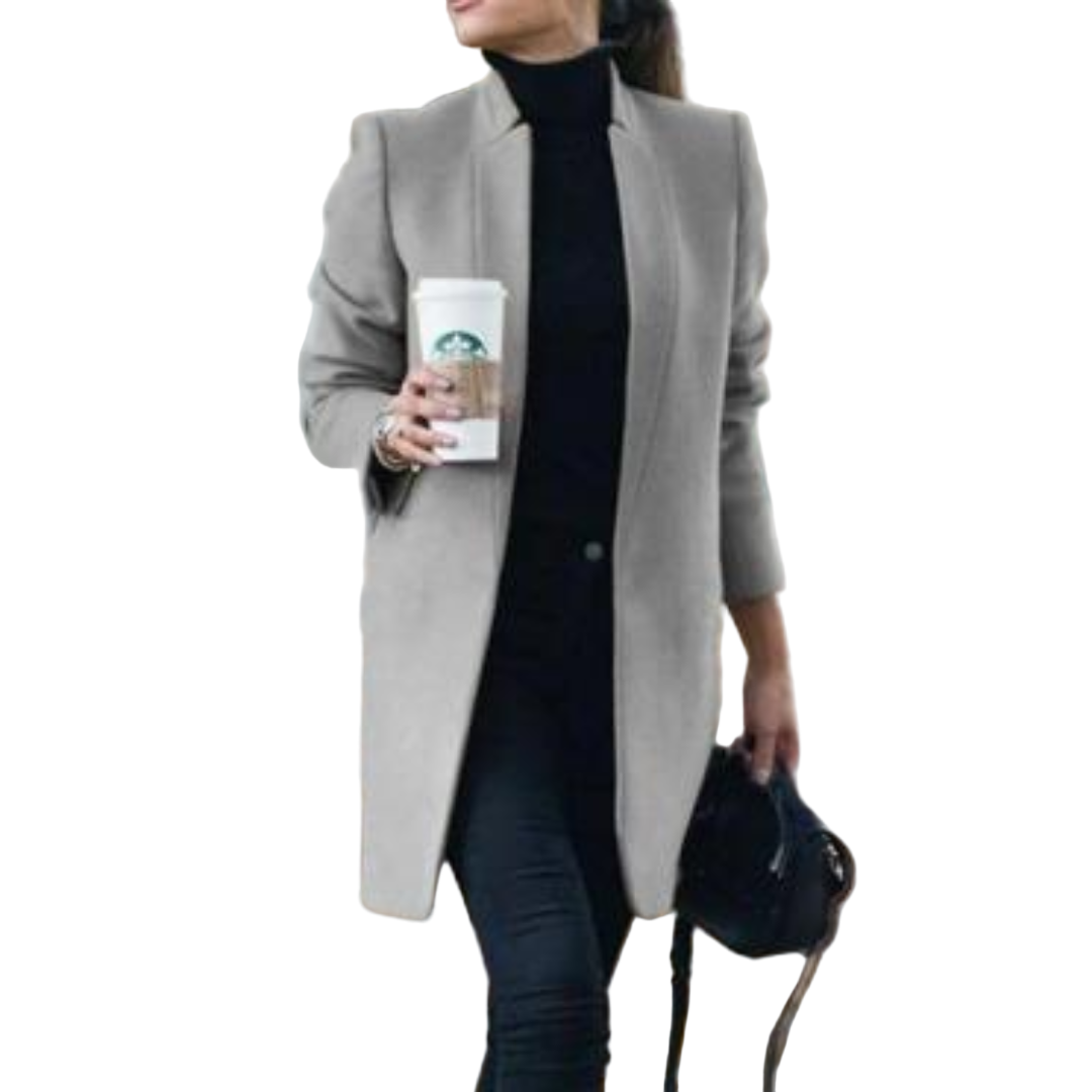 Ladies Jacket with stand-up collar Classic Wool blend