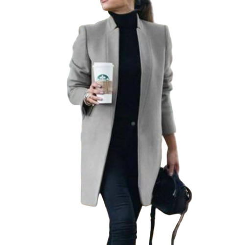 Ladies Jacket with stand-up collar Classic Wool blend