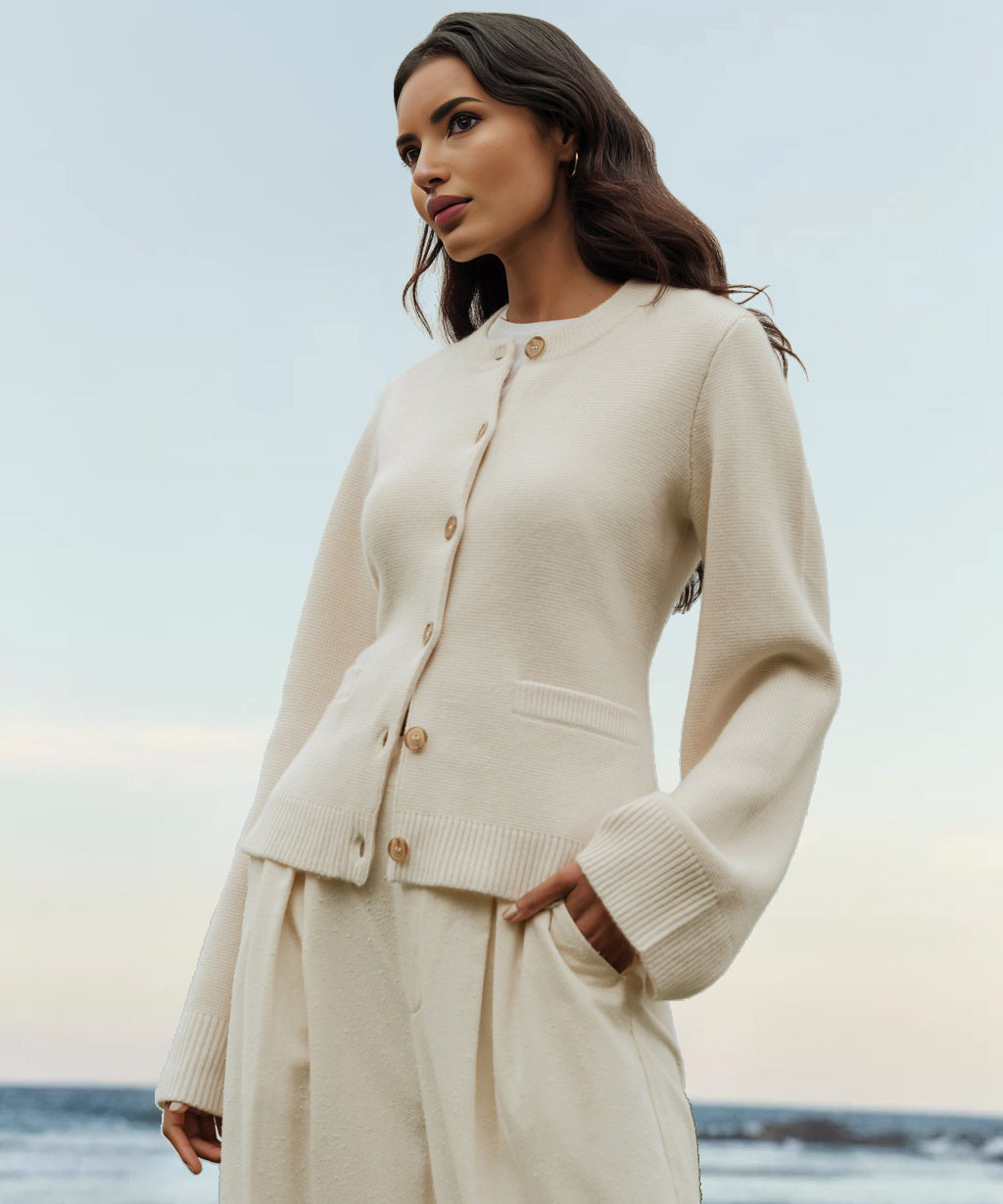 Ladies' Kashmir Cardigan with Buttons