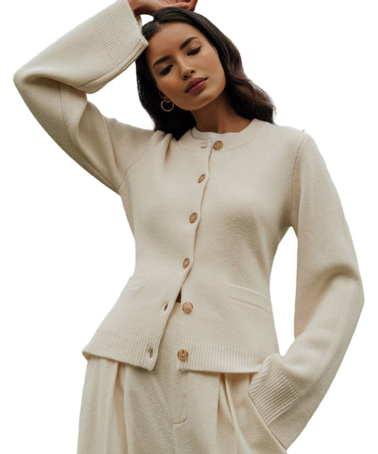 Ladies' Kashmir Cardigan with Buttons