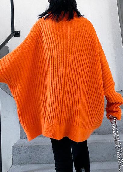 Ladies' Knitted Blouse with High Neck and Zipper