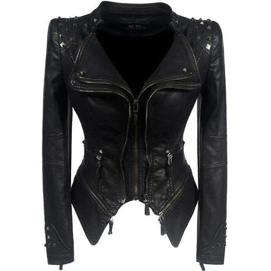 Ladies Leather Style Jacket Elegant Style Premium for Casual and Formal Outfits