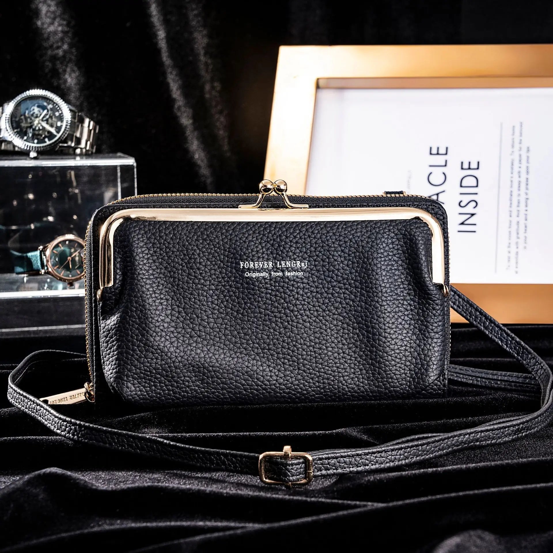 Ladies Multifunctional Bag with Cross Closure and Unique Design