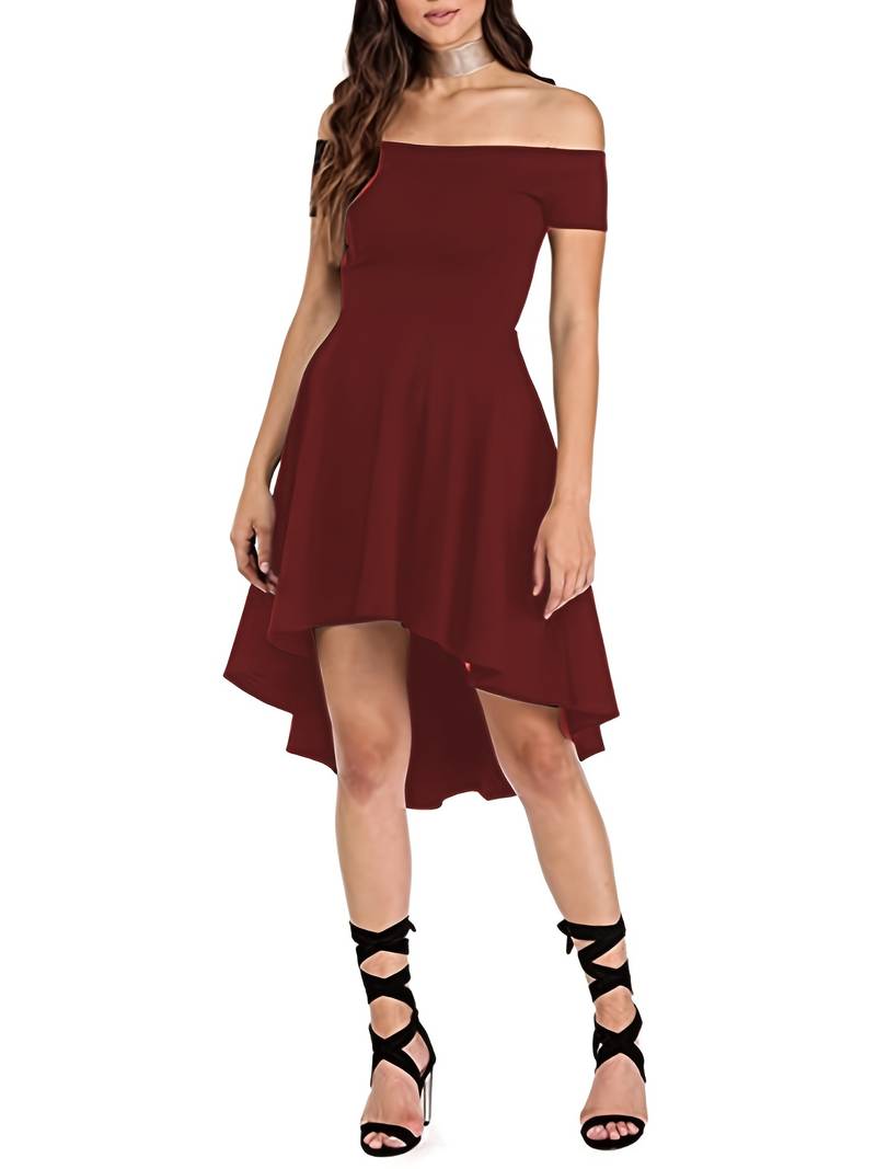 Ladies Off-The-Shoulder Dress Elegant Summer Dress Stylish Women's Clothing
