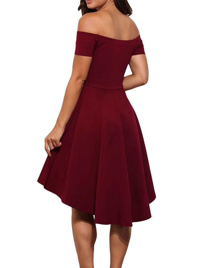 Ladies Off-The-Shoulder Dress Elegant Summer Dress Stylish Women's Clothing