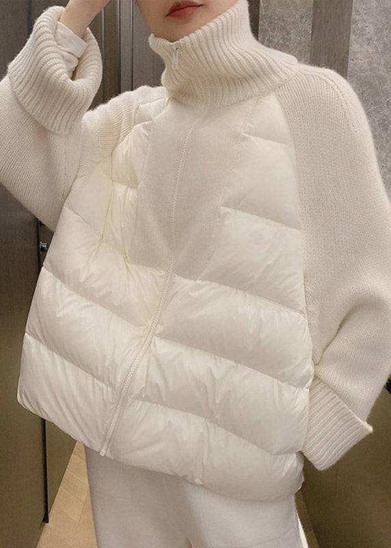 Ladies Parka With Zipper and Turtleneck Style for Winter - Trendy Parka Jacket Ladies