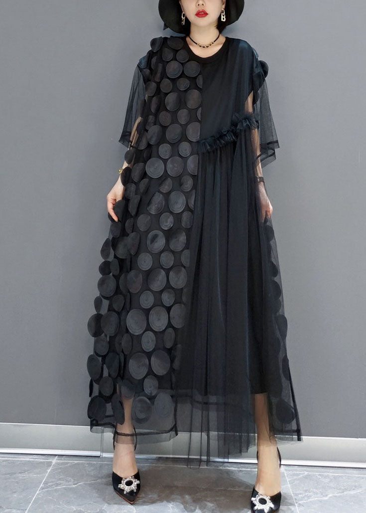 Ladies Party Dress Tulle Asymmetric with Half Sleeves for Wedding and Special Occasions