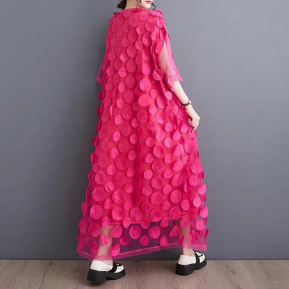 Ladies Party Dress Tulle Asymmetric with Half Sleeves for Wedding and Special Occasions